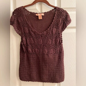 BANDOLINO~CROCHET~ LINED TOP~LG